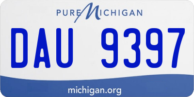 MI license plate DAU9397