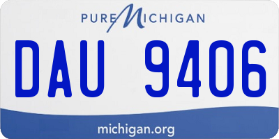 MI license plate DAU9406
