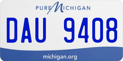 MI license plate DAU9408