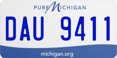 MI license plate DAU9411