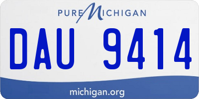 MI license plate DAU9414
