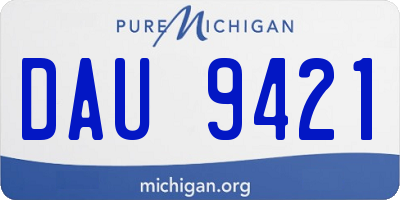 MI license plate DAU9421
