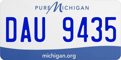 MI license plate DAU9435