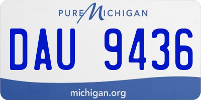 MI license plate DAU9436