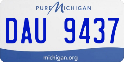 MI license plate DAU9437