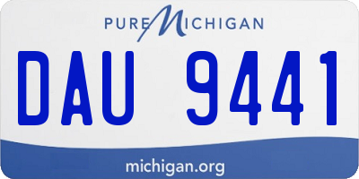 MI license plate DAU9441