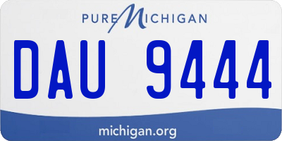 MI license plate DAU9444