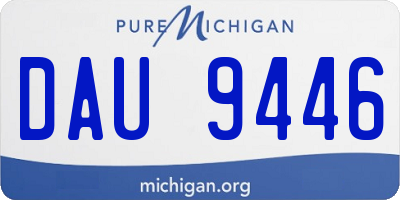MI license plate DAU9446