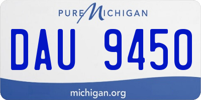 MI license plate DAU9450