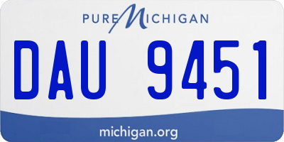 MI license plate DAU9451