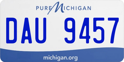 MI license plate DAU9457