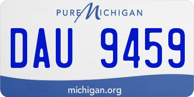MI license plate DAU9459