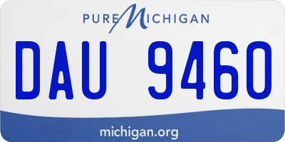 MI license plate DAU9460
