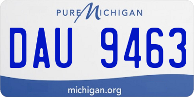 MI license plate DAU9463