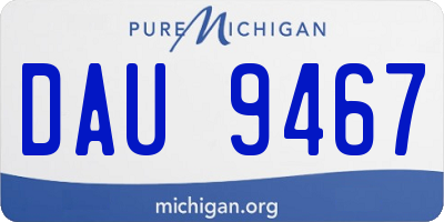 MI license plate DAU9467