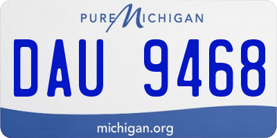 MI license plate DAU9468