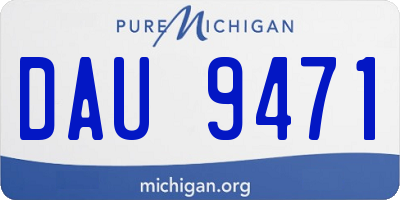 MI license plate DAU9471