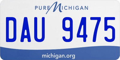 MI license plate DAU9475