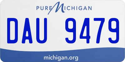 MI license plate DAU9479
