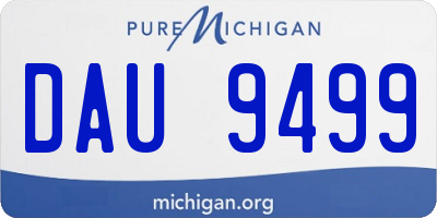 MI license plate DAU9499