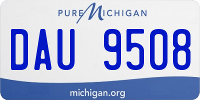 MI license plate DAU9508