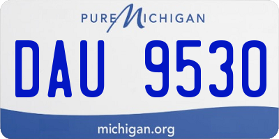 MI license plate DAU9530