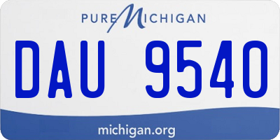 MI license plate DAU9540