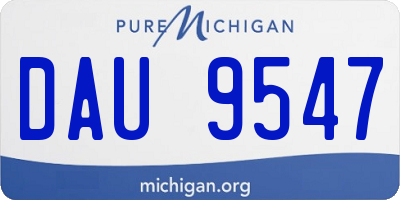 MI license plate DAU9547