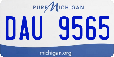 MI license plate DAU9565