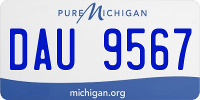MI license plate DAU9567