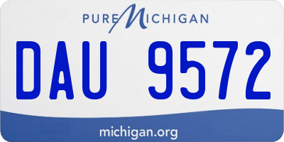 MI license plate DAU9572