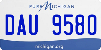 MI license plate DAU9580
