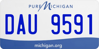 MI license plate DAU9591