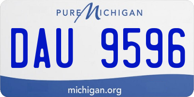 MI license plate DAU9596