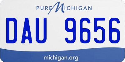 MI license plate DAU9656