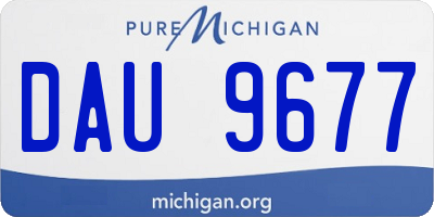MI license plate DAU9677