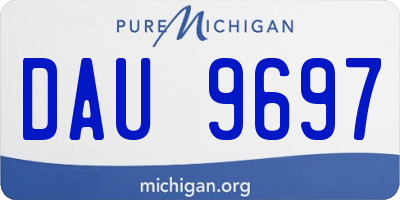 MI license plate DAU9697