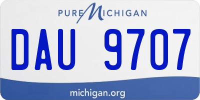 MI license plate DAU9707