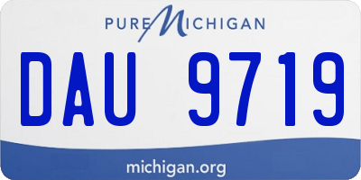 MI license plate DAU9719