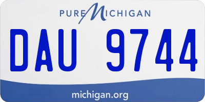 MI license plate DAU9744