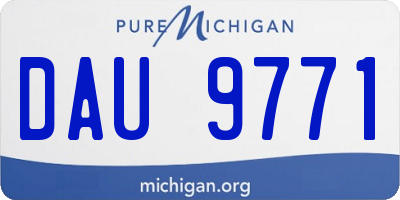 MI license plate DAU9771