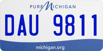 MI license plate DAU9811