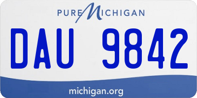 MI license plate DAU9842