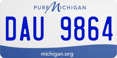 MI license plate DAU9864