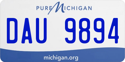 MI license plate DAU9894