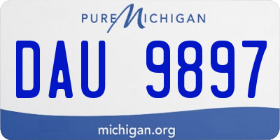MI license plate DAU9897