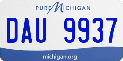 MI license plate DAU9937
