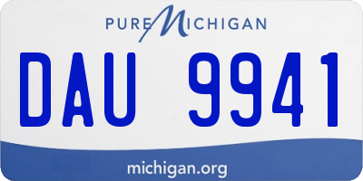 MI license plate DAU9941