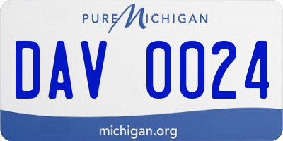 MI license plate DAV0024