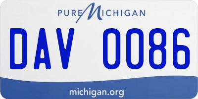 MI license plate DAV0086